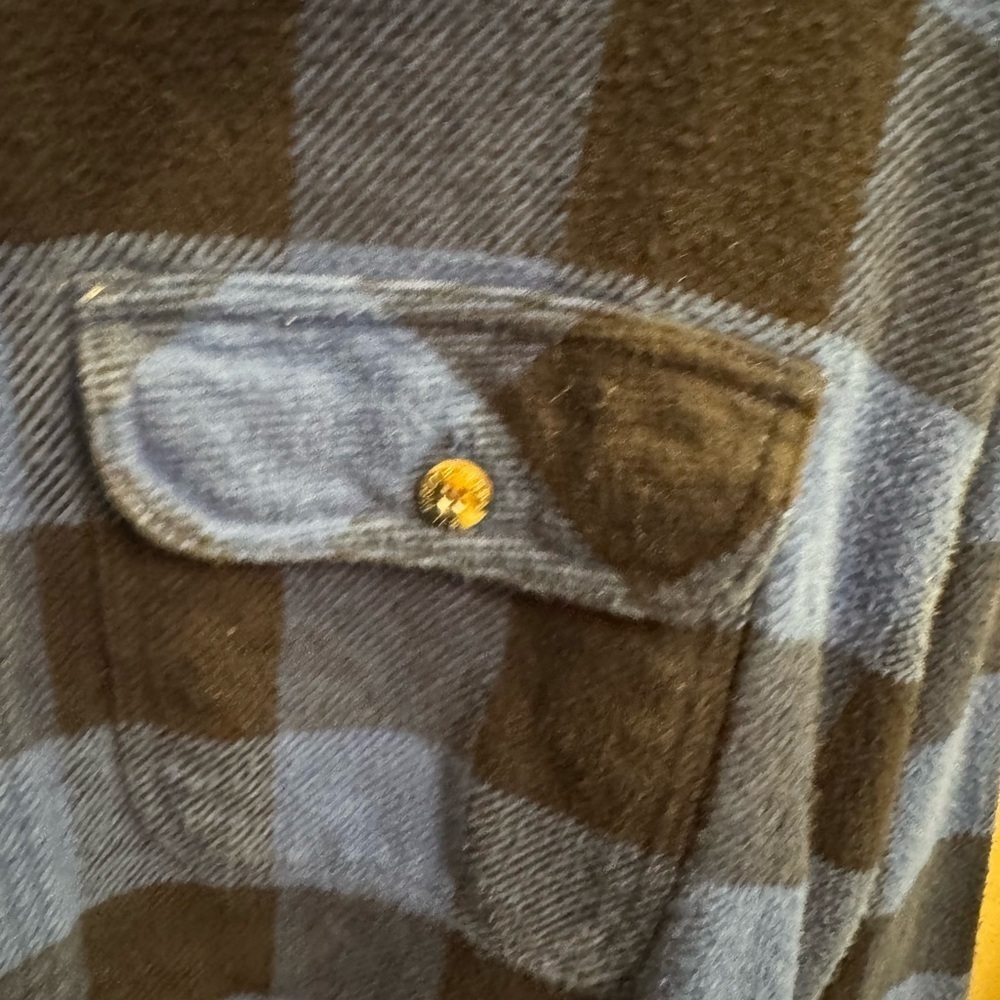FIELD & STREAM Buffalo Plaid Heavy Weight Flannel Shirt Men's Med Jacket Blue - Picture 14 of 15